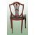 Set of 8 English chairs from the 1800s, Adam style, in mahogany with leather seat