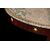 Circular mahogany feather table with marble top