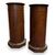 ARM251 - Pair of walnut cylinder bedside tables, 19th century, dimensions diameter cm 40 x H 90