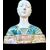 Large majolica bust depicting the Queen of Aragon. Minghetti. Bologna.