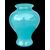 Globular vase in submerged blue glass with gold leaf. Barovier & Toso.