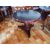 ROUND TABLE WITH EMPIRE STYLE MARBLE, 19TH CENTURY, RESTORED