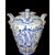 Grande vado Idria in maiolica a decoro turchino.Cantagalli,Firenze.