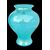 Globular vase in submerged blue glass with gold leaf. Barovier & Toso.