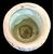 Large majolica albarello mustard pot decorated with two soldiers and stylized rocaille and floral motifs. Marinoni manufacture, Angarano.