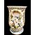 Majolica pill jar with floral decorations. Ferniani manufacture, Faenza.
