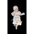 Polychrome wooden sculpture depicting the baby Jesus.