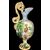 Majolica pouring vase with historical decoration. Minghetti, Bologna.