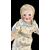 Polychrome wooden sculpture depicting the baby Jesus.