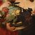 17th century antique Flemish painting, Faun with fruit basket and Bacchante