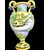 Large vase with mask handles and historiated decoration. S.A.C.A. Sesto Fiorentino manufacture.