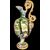 Majolica pouring vase with historical decoration. Minghetti, Bologna.