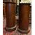 ARM251 - Pair of walnut cylinder bedside tables, 19th century, dimensions diameter cm 40 x H 90