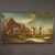French painting camp with soldiers and horses from the 19th century
