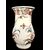 Trumpet-shaped majolica vase with floral motifs. Ferniani, Faenza.