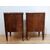 Pair of inlaid Directoire bedside tables - marble top - small cabinet - 18th century/1700s