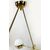 Vintage brass and glass pendant lamp