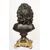 Scultura antica in bronzo patinato e bronzo dorato firmata"Houdon".Francia XIX secolo.