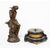 Scultura antica in bronzo patinato firmata "Math Moreau" poggiante su base girevole.Francia XIX secolo.