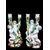 Pair of two-light majolica candlesticks with putti. Minghetti manufacture. Bologna.