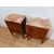 Pair of inlaid Directoire bedside tables - marble top - small cabinet - 18th century/1700s