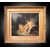 Antique oil painting on canvas with contemporary gilded and carved wooden frame depicting "The Rest of Diana". France 19th century.