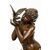 Scultura antica in bronzo patinato firmata "Math Moreau" poggiante su base girevole.Francia XIX secolo.