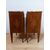 Pair of inlaid Directoire bedside tables - marble top - small cabinet - 18th century/1700s