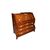 Dutch flap desk from the 1700s, Regency style, in richly inlaid mahogany with floral and bird decorations
