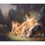 Antique oil painting on canvas with contemporary gilded and carved wooden frame depicting "The Rest of Diana". France 19th century.