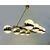 Vintage brass and glass pendant lamp
