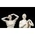 Pair of scagliola sculptures - Roman figures. Italian manufacture, 19th century.