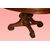 Fixed oval Louis Philippe style living room table from the 1800s in mahogany and elm burl.