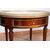 Antique low coffee table, Napoleon III style, in mahogany with inlays of gilded bronze elements. France, 20th century.