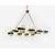 Vintage brass and glass pendant lamp
