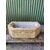 Elegante lavandino sfaccettato in marmo nembro - 65 x 39 cm