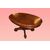 Fixed oval Louis Philippe style living room table from the 1800s in mahogany and elm burl.