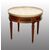 Antique low coffee table, Napoleon III style, in mahogany with inlays of gilded bronze elements. France, 20th century.