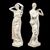 Pair of scagliola sculptures - Roman figures. Italian manufacture, 19th century.
