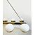 Vintage brass and glass pendant lamp