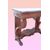 French Empire style mahogany console table from the 1800s with mirror and marble