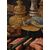 Antonio Tibaldi (Rome, c. 1633 - 1684), Still life with precious objects, brocade fabrics, and plate with sweets