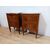 Pair of inlaid Directoire bedside tables - marble top - small cabinet - 18th century/1700s