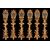 Six palace wall lights in carved and gilded wood and glass