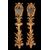 Six palace wall lights in carved and gilded wood and glass