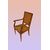 Set of 6 late 1800s French walnut straw armchairs.