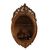 Antique Louis XV oval mirror, mid-1800s, French, gilded gold leaf, visible bole