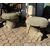 DARS684 - N. 5 cement mushroom sculptures, 20th century, measure cm 40 x H 38