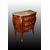 French Louis XV style commode richly inlaid of the 1800s with bronzes and marble