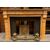 CHM892 - Antique fireplace in Siena Yellow marble, 19th century, dimensions cm L 146 x H 103 x D 3